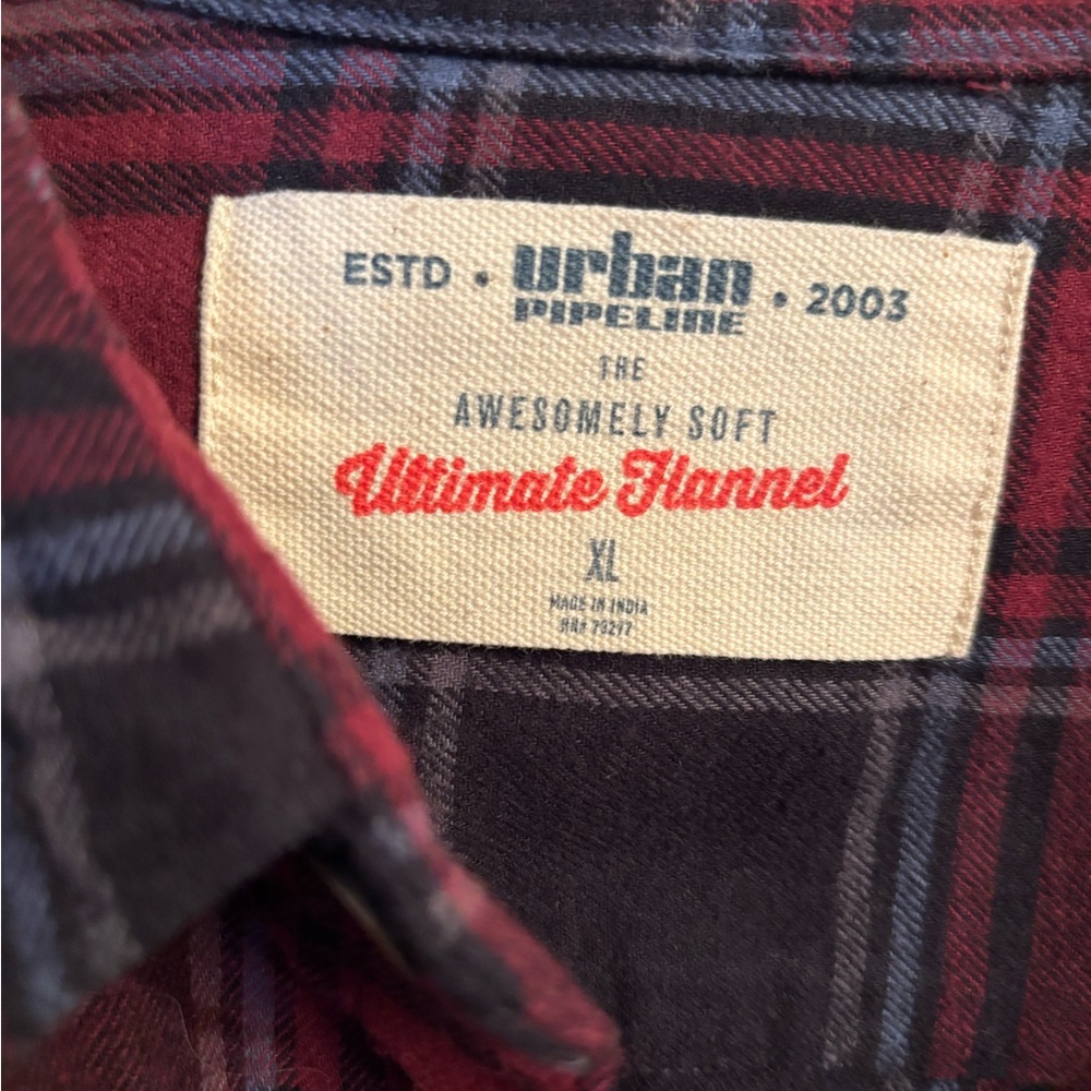 NEW URBAN PIPELINE AWESOMELY SOFT ULTIMATE FLANNEL  PLAID SHIRT XL - Picture 2 of 3